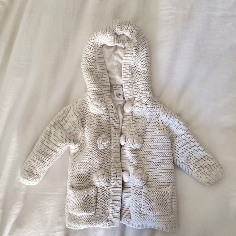 lined knit sweater